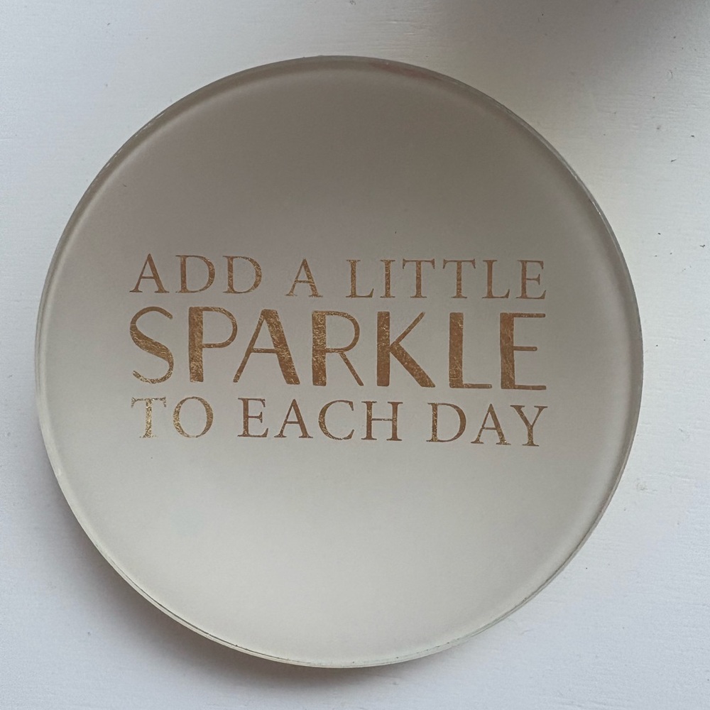 Gold Lettered Decorative Ring Dish